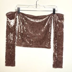 Kendall & Kylie Off The Shoulder Pink Long Sleeve